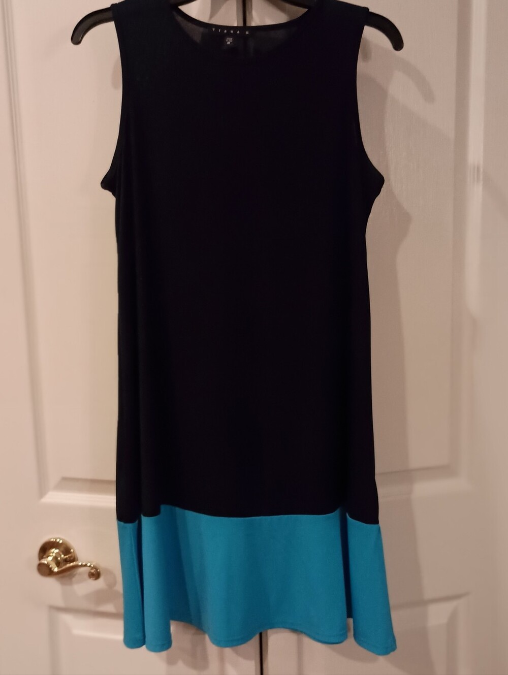 Tiana B. Black Dress with Teal Hem Mini - Picture 5 of 5